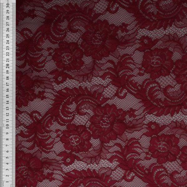 Baumwoll Nylon Spitze Bordeaux